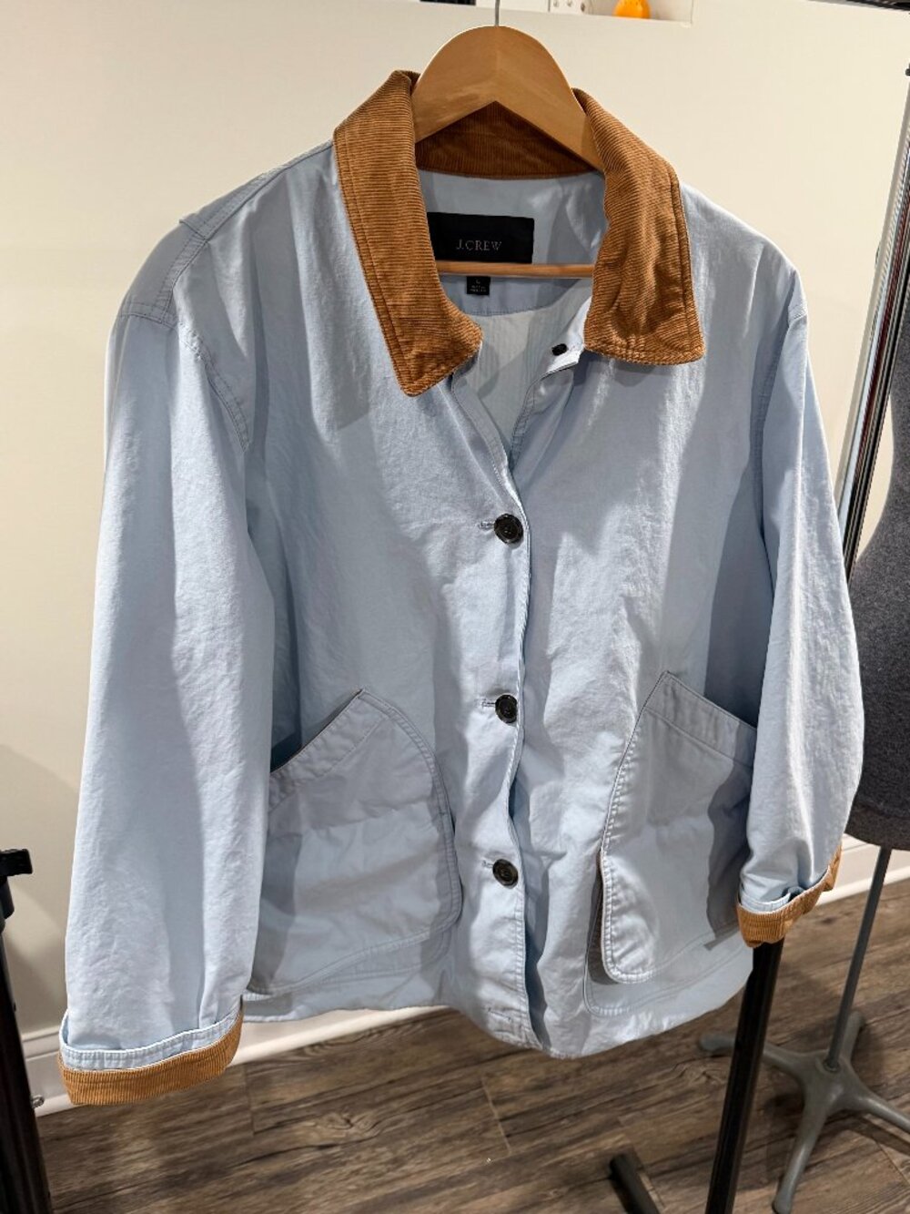 J.Crew Utility Jacket Light Blue Barn Jacket L